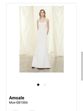 Amsale Ballet Pink Minimal Fit-and-Flare Bridesmaid Dress